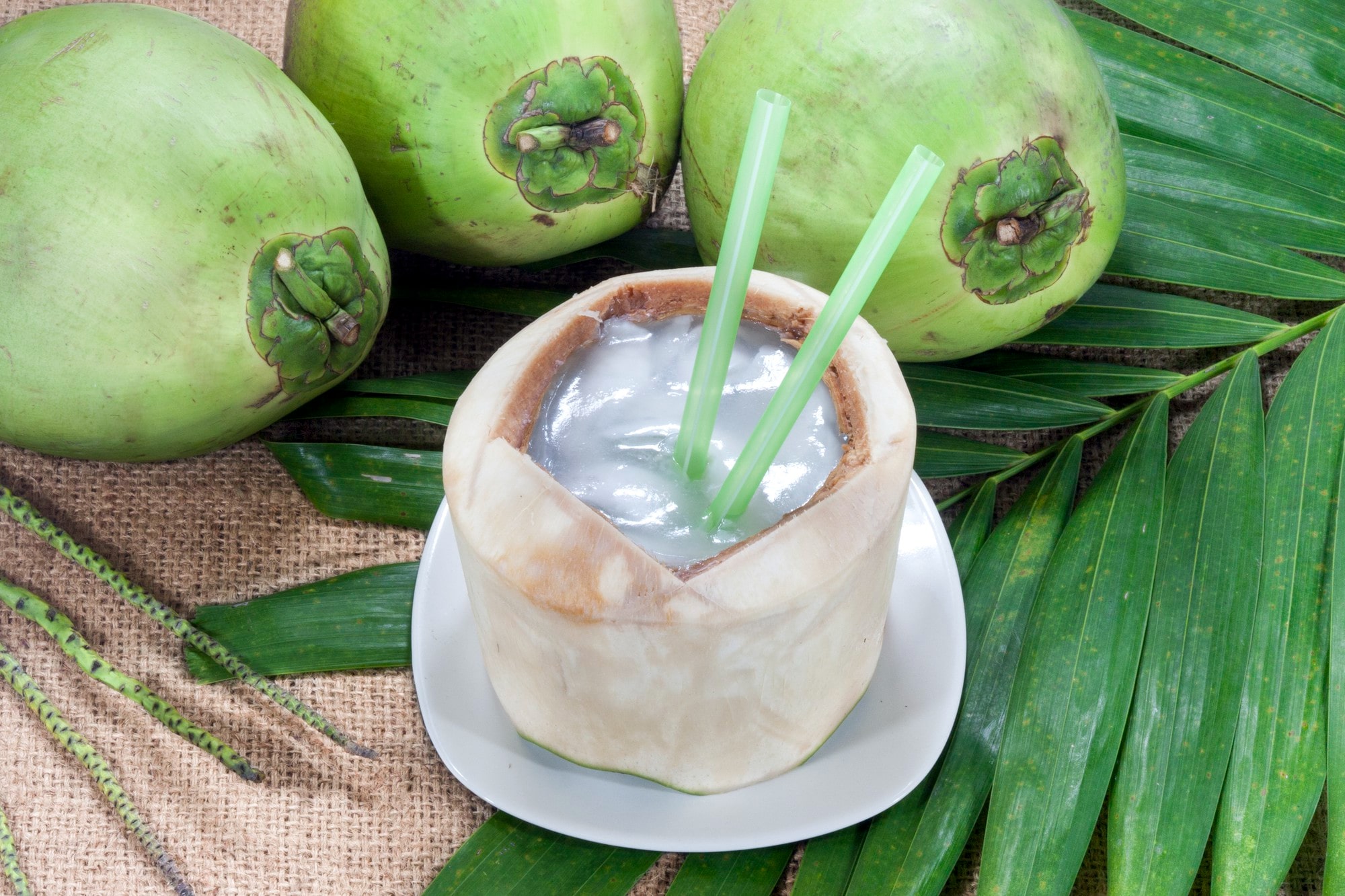 fresh green coconut